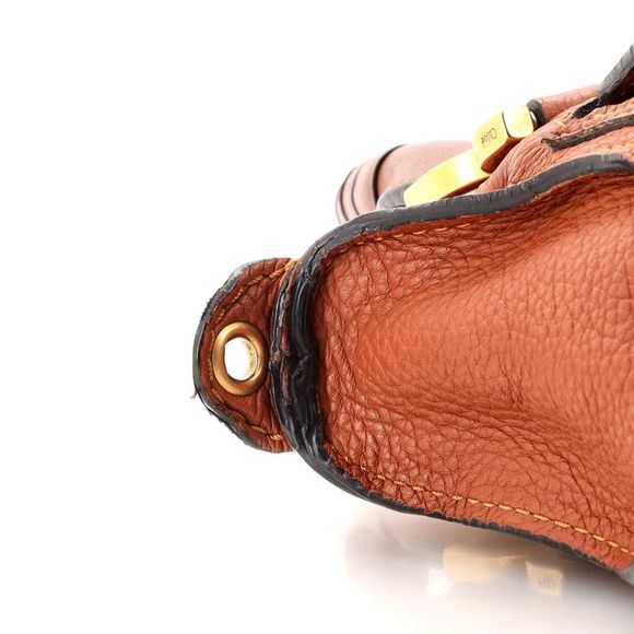 Chloe Marcie Satchel Leather Medium Brown - Picture 8 of 9